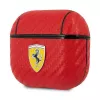 Ferrari FESA3CARE On Track custodia per AirPods 3 rossa PU carbonio