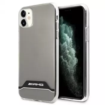 AMG AMHCN61TCBW custodia rigida per iPhone 11 / XR 6,1 pollici – trasparente con placcatura nero e bianco