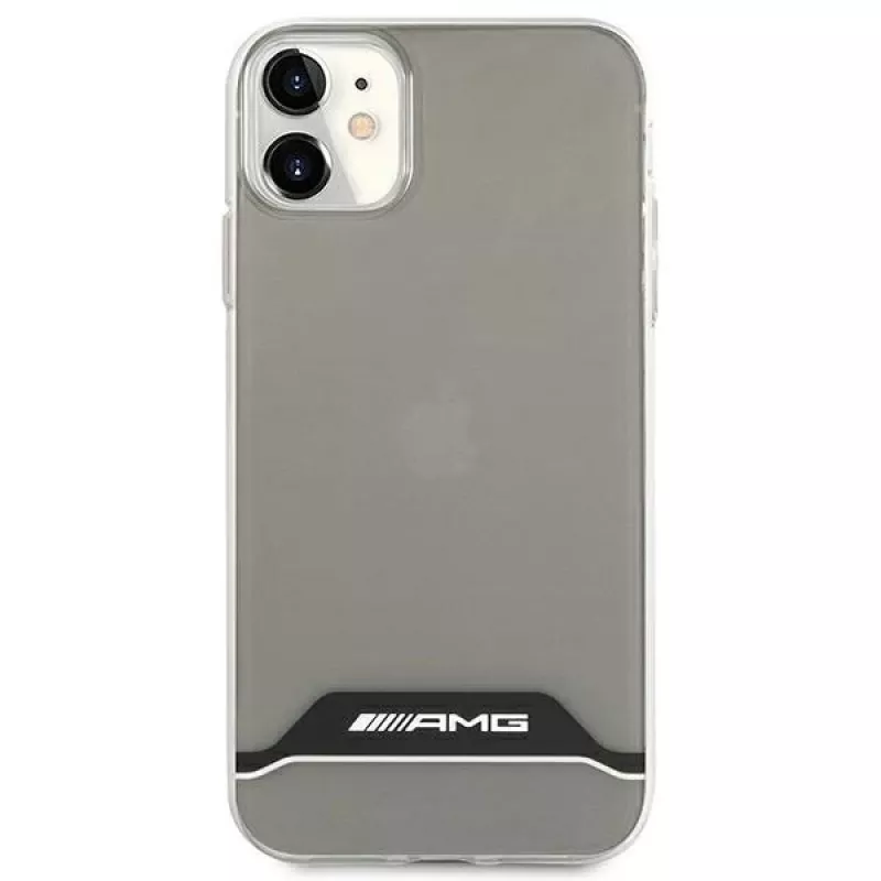 AMG AMHCN61TCBW custodia rigida per iPhone 11 / XR 6,1 pollici – trasparente con placcatura nero e bianco