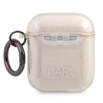 Karl Lagerfeld KLA2UKHGD custodia per AirPods 1/2 oro glitter Karl Head