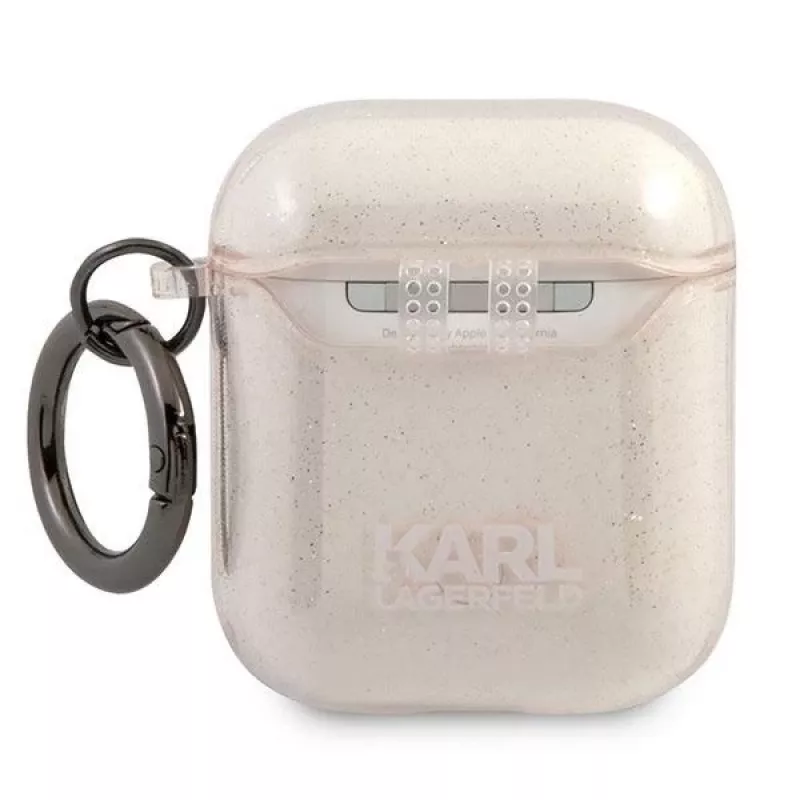 Karl Lagerfeld KLA2UKHGD custodia per AirPods 1/2 oro glitter Karl Head