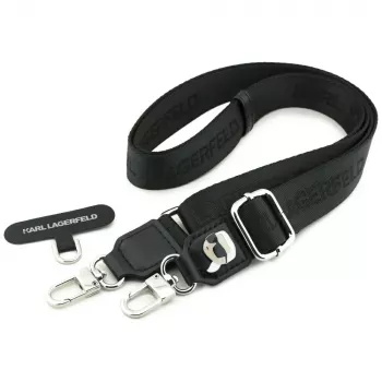 Karl Lagerfeld Universal Strap Tether Patch Karl Metal Logo nero