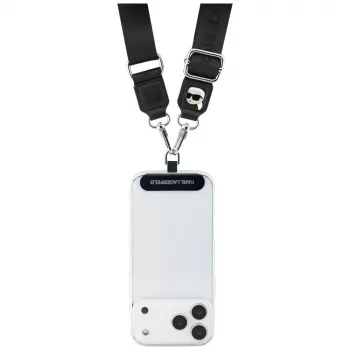 Karl Lagerfeld Universal Strap Tether Patch Karl Metal Logo nero
