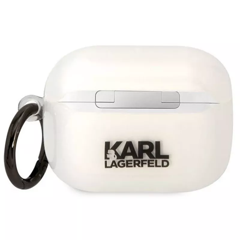 Karl Lagerfeld KLAPHNCHTCT custodia per AirPods Pro trasparente Ikonik Choupette