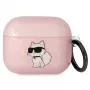 Karl Lagerfeld KLA3HNCHTCP custodia per AirPods 3 rosa Ikonik Choupette