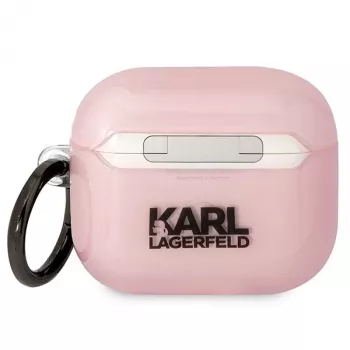 Karl Lagerfeld KLA3HNCHTCP custodia per AirPods 3 rosa Ikonik Choupette