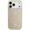 GUESS Glitter Triangle Logo custodia MagSafe per iPhone 17 Pro Max - oro