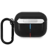 Custodia in pelle BMW AirPods Pro con design a linee curve - nero