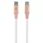 Cavo di ricarica rapida GUESS GUCCLALRGDP USB-C a USB-C 1,5 m rosa con logo in rilievo