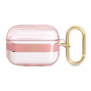 Custodia GUESS per AirPods Pro con cinturino rosa Strap Collection