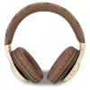 Cuffie wireless on-ear GUESS 4G Script Metal Logo Bluetooth 5.3 marroni