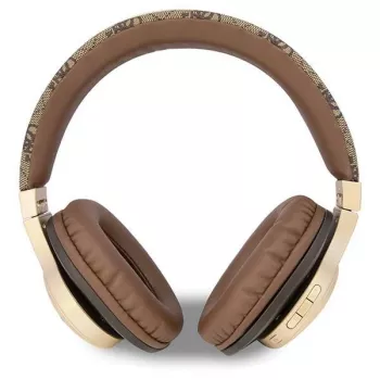 Cuffie wireless on-ear GUESS 4G Script Metal Logo Bluetooth 5.3 marroni