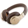 Cuffie wireless on-ear GUESS 4G Script Metal Logo Bluetooth 5.3 marroni
