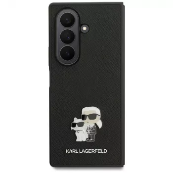 Custodia con pin Karl Lagerfeld Saffiano Karl & Choupette per Samsung Galaxy Z Fold7 - nero