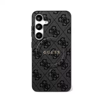 Custodia MagSafe GUESS 4G Ring Classic Logo per Samsung Galaxy S25 FE - nero