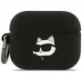 Custodia in silicone Karl Lagerfeld Choupette Head 3D per AirPods Pro 3 - nero