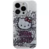Custodia rigida Hello Kitty HKHCP14LHDGPHT IML Kitty On Bricks Graffiti per iPhone 14 Pro - bianca