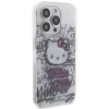Custodia rigida Hello Kitty HKHCP14LHDGPHT IML Kitty On Bricks Graffiti per iPhone 14 Pro - bianca