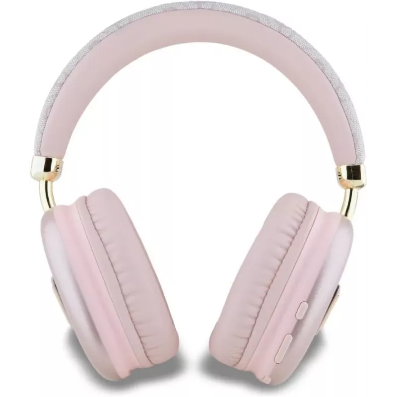 Cuffie stereo Bluetooth GUESS in similpelle 4G Triangle Logo rosa
