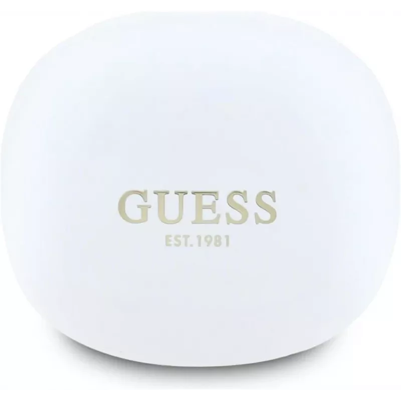 Auricolari true wireless GUESS Flat Classic Logo Electroplated, bianchi