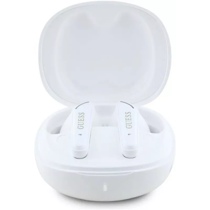 Auricolari true wireless GUESS Flat Classic Logo Electroplated, bianchi