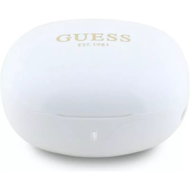 Auricolari true wireless GUESS Flat Classic Logo Electroplated, bianchi