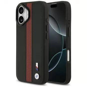 Custodia MagSafe BMW M Perforated Stripe Logo per iPhone 17 - rosso