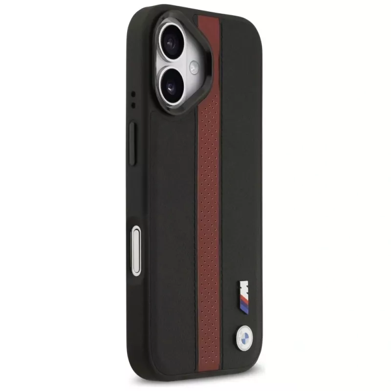 Custodia MagSafe BMW M Perforated Stripe Logo per iPhone 17 - rosso