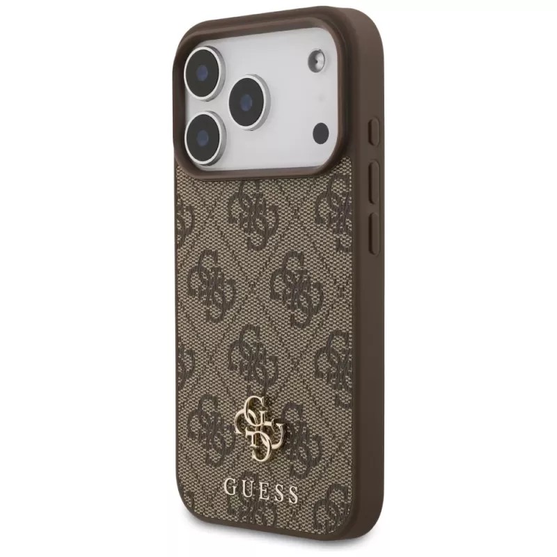 Custodia MagSafe GUESS 4G Small Classic Logo per iPhone 18 Pro / 17 Pro - marrone