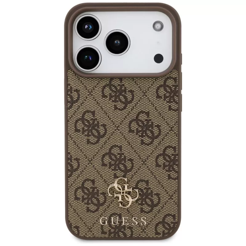 Custodia MagSafe GUESS 4G Small Classic Logo per iPhone 18 Pro / 17 Pro - marrone