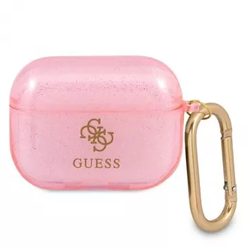 Custodia Guess GUAPUCG4GP per AirPods Pro rosa collezione Glitter