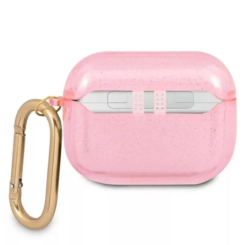 Custodia Guess GUAPUCG4GP per AirPods Pro rosa collezione Glitter