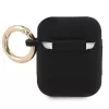 Custodia Guess GUA2SSSK per AirPods 1/2 nera in silicone Vintage Script