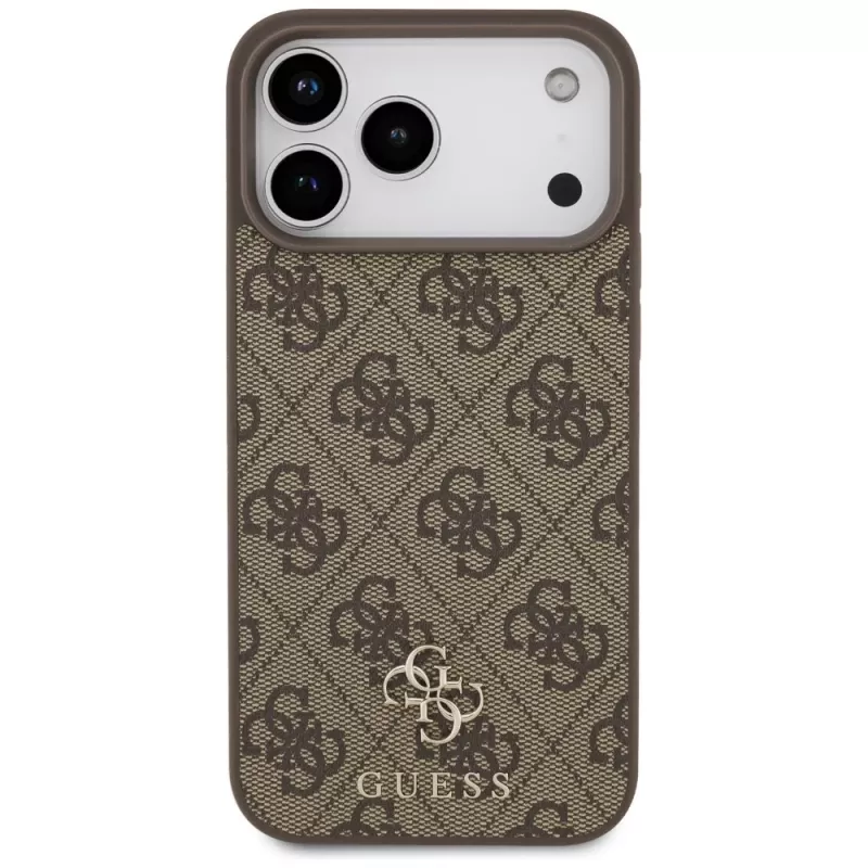 Custodia MagSafe GUESS 4G Small Classic Logo per iPhone 18 Pro Max / 17 Pro Max - marrone