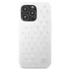 Custodia rigida Mercedes-Benz per iPhone 13 Pro Max con motivo stelle argentate bianca