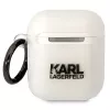 Custodia trasparente Karl Lagerfeld KLA2HNIKTCT per AirPods 1/2 con design Karl's Head