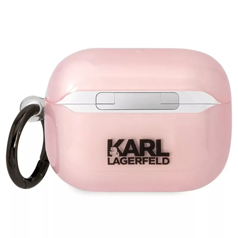 Custodia Karl Lagerfeld KLAPHNCHTCP per AirPods Pro rosa Ikonik Choupette