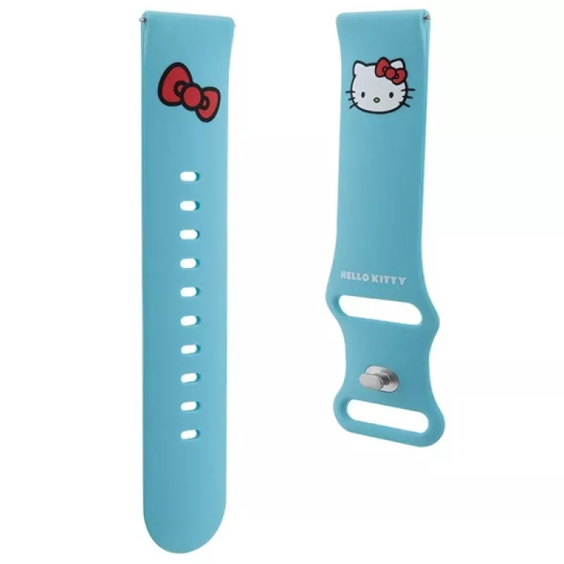 Cinturino universale in silicone per orologio Hello Kitty Head blu 22mm