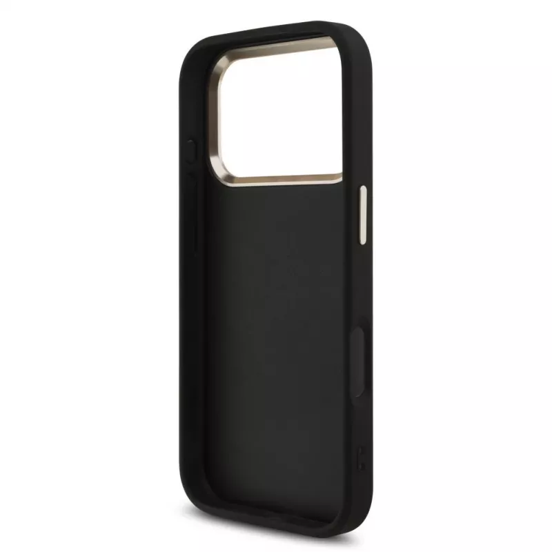 Custodia rigida GUESS 4G Big Logo Classic per iPhone 17 Pro / 18 Pro - nero e oro