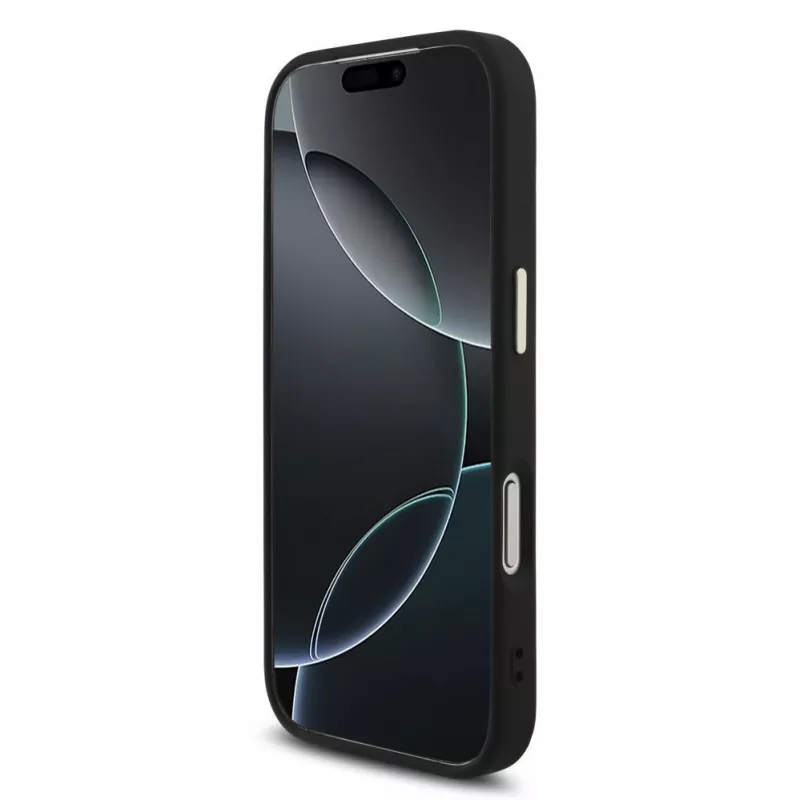 Custodia rigida GUESS 4G Big Logo Classic per iPhone 17 Pro / 18 Pro - nero e oro