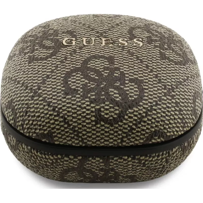 Auricolari True Wireless Guess 4G Classic Metal Logo con ENC e custodia di ricarica (marrone)