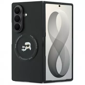 Custodia MagSafe Karl Lagerfeld Karl & Choupette Pins per Samsung Galaxy Z Fold 8 Ultra - nero
