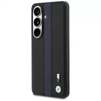 Custodia MagSafe BMW Perforated Stripe Logo per Samsung Galaxy S26 - blu