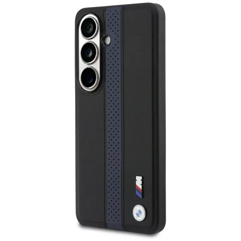 Custodia MagSafe BMW Perforated Stripe Logo per Samsung Galaxy S26 - blu