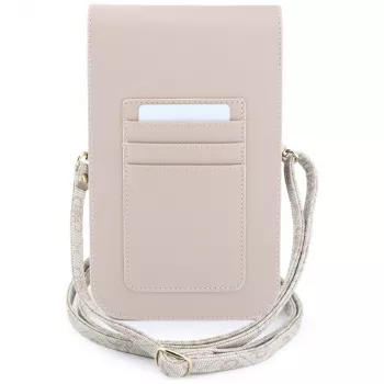 Borsa per cellulare Guess Graines 4G & Classic Logos rosa