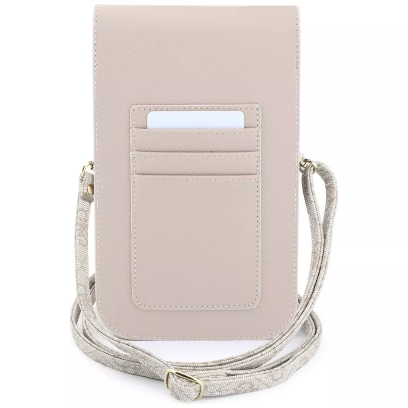Borsa per cellulare Guess Graines 4G & Classic Logos rosa