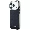 Custodia Karl Lagerfeld IML Rhinestones Allover con logo elettroplaccato per iPhone 18 Pro / 17 Pro - nero
