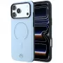 Custodia MagSafe Mercedes in pelle 3D per iPhone 18 Pro Max / 17 Pro Max - blu