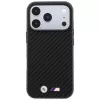 Custodia MagSafe BMW M Carbon Metal Logo per iPhone 18 Pro / 17 Pro - nero