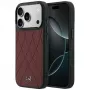 Custodia MagSafe Mercedes in pelle Crossed Lines per iPhone 18 Pro Max / 17 Pro Max - bordeaux
